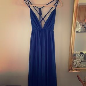 LuLus navy blue maxi dress